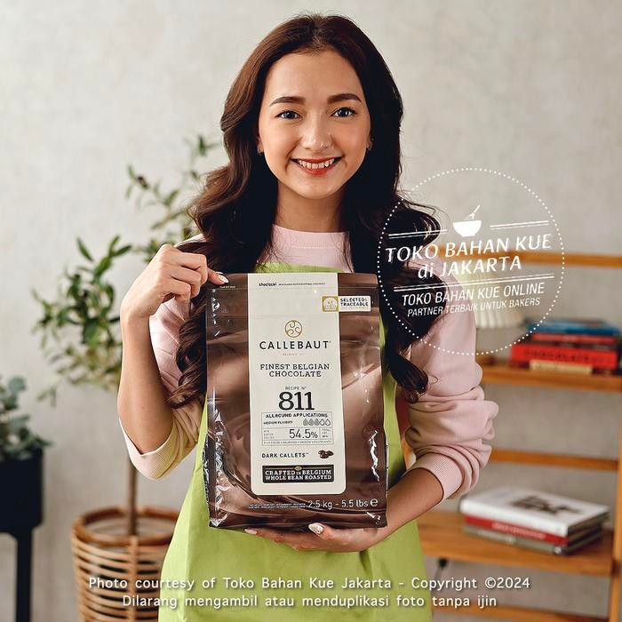 

Callebaut 811 NV 54,5% 2,5kg Chocolate Dark Couverture Cokelat 811NV