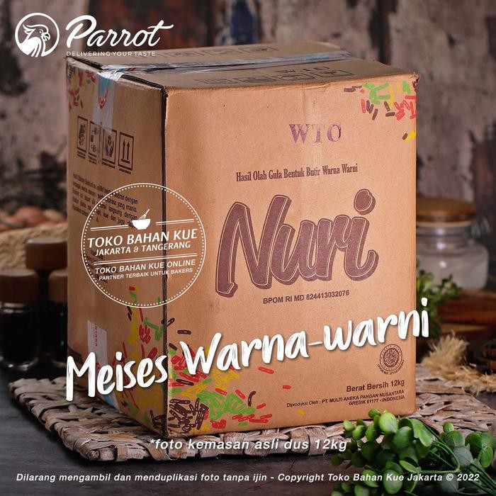 Meses Parrot NURI WARNA WARNI DUS 12kg Meises Cokelat Premium Mesis