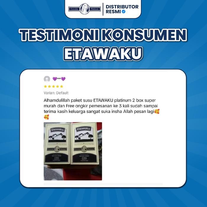 

READY STOK SUSU ETAWAKU PLATINUM ORIGINAL - PAKET HEMAT 5 BOX SUDAH BPOM DAN HALAL MUI BISA COD