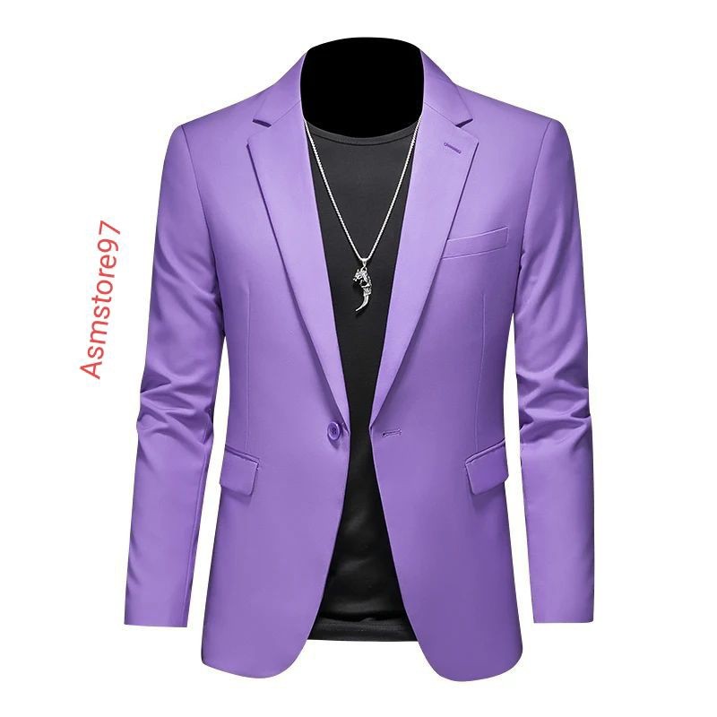 Jas/blazer pria/Jas semi formal slimfit warna/ungu-hijau-moca-silver terbaru