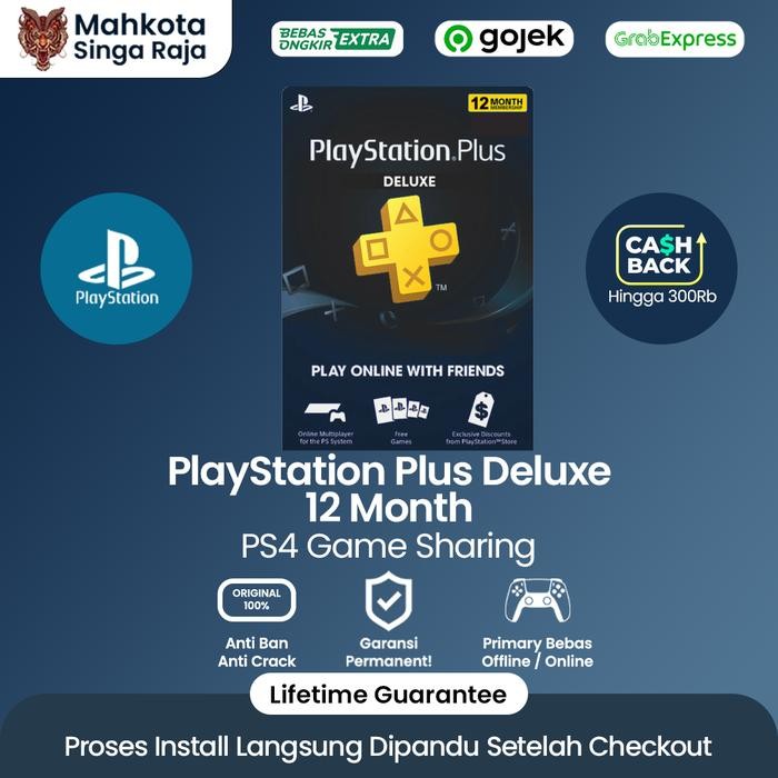 TERBARU PS Plus Deluxe - PlayStation Plus Deluxe 1 Year - PS4 Digital Sharing