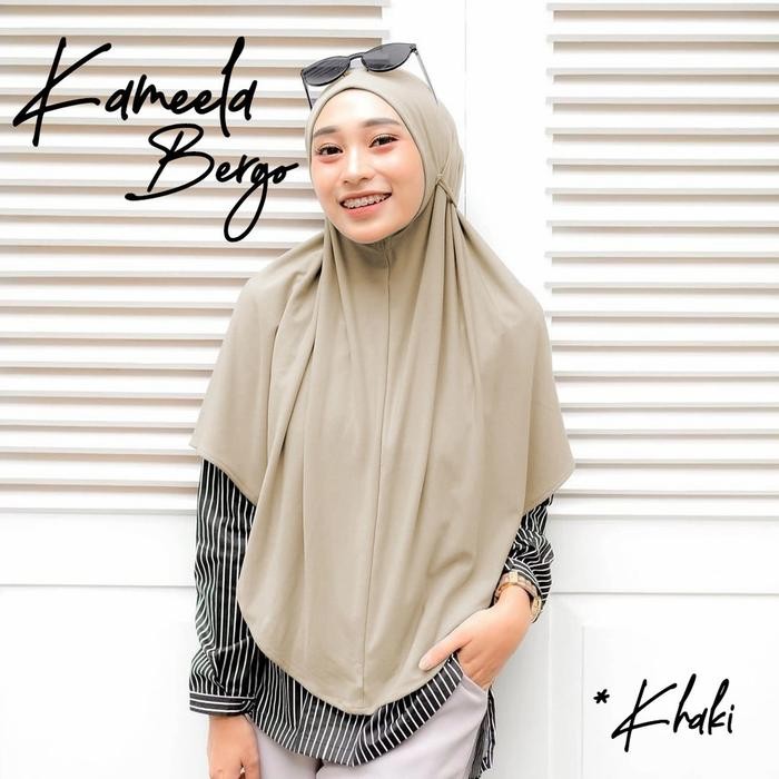 Lamia- Jilbab Hijab Kerudung Bergo Khimar Instan Syari Non Pet Tali Kameela