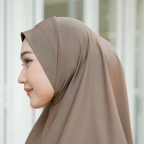 Lamia- Hijab Bergo Malaysia Soft pet Jersey Premium/Kerudung Instan Malaysia Soft Pad/Hijab