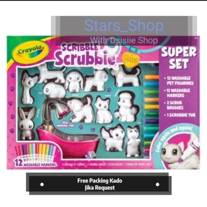 

TERLARIS Crayola Scribble Scrubbie Super Set With 12 Washable Markers Original