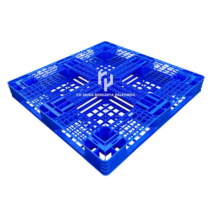 

TERLARIS Palet plastik baru 110x110x12 biru pallet plastik