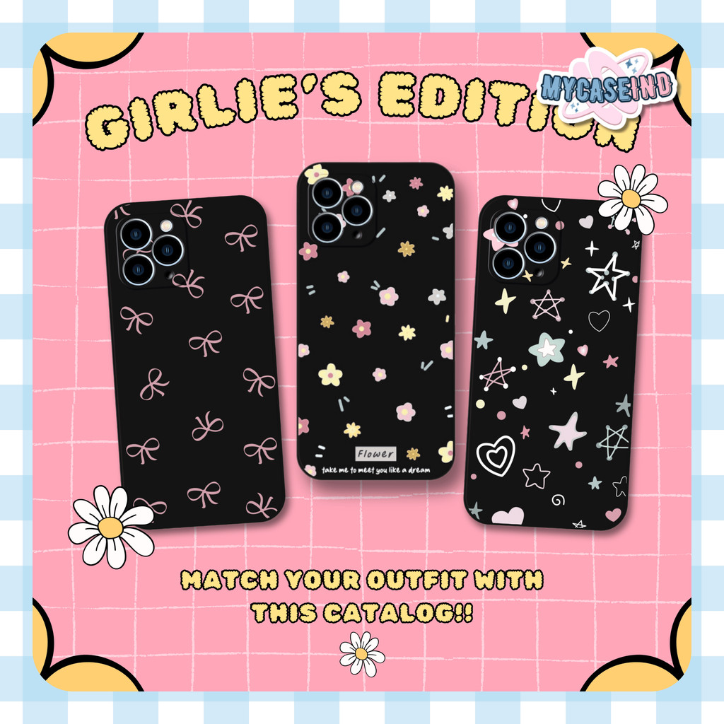 PRINTING LENS PROTECTOR GIRLY case redmi note 10 11 12 13 5 5a 7 8 9 pro 4g 5g