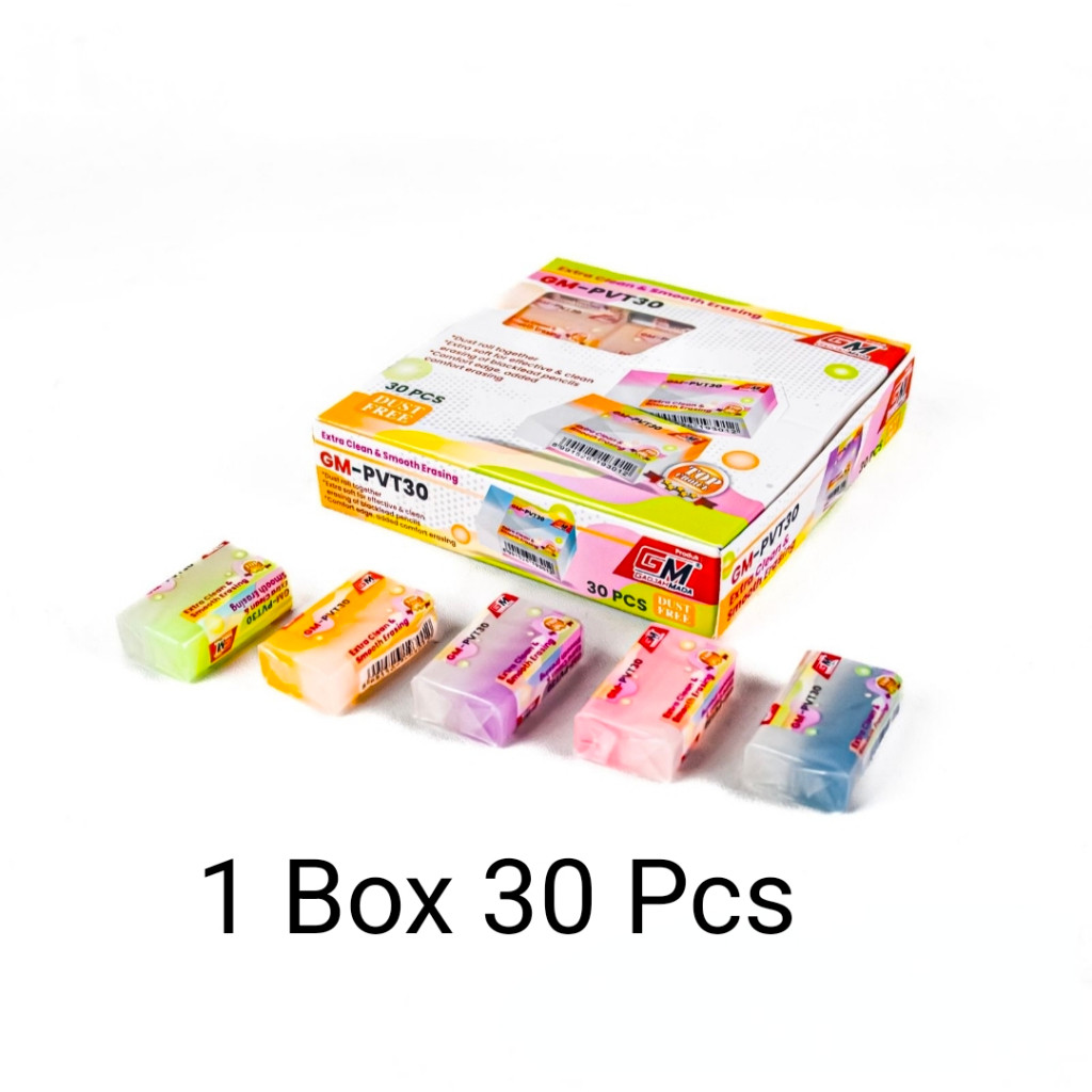 

UM1 Grosir Termurah ( 30 pcs/ Box ) Penghapus Pensil bahan PVC 3x2x1 cm