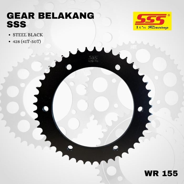 GEAR GIR YAMAHA WR 155 SSS 428 41 - 50 STEEL BLACK