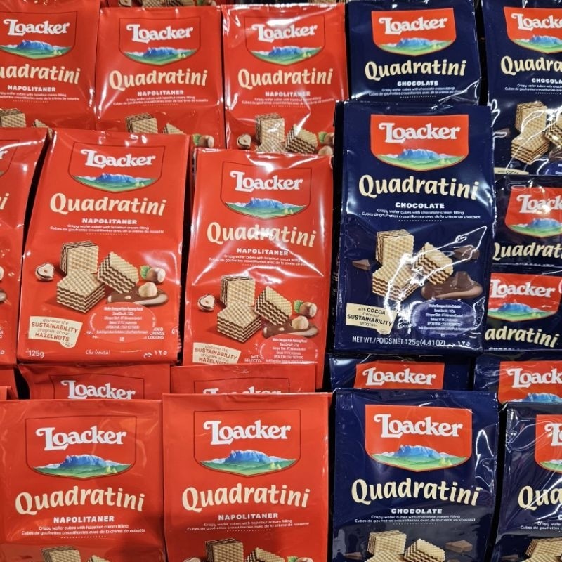 

AYOOOLLARIZSS!! Loacker Wafer Quadratini Chocolate Napolitaner Hazelnut Vanilla Matcha Cheese