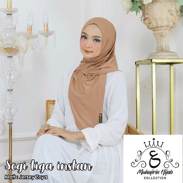 Nayyir- Muhajirin Hijab - Kerudung nyaman panjang SEGITIGA INSTAN JERSEY ZOYA PREMIUM jilbab