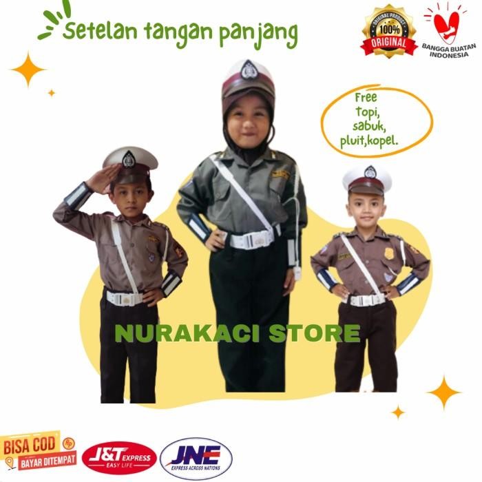 Promo baju seragam polisi anak/seragam polisi laki-laki/seragam pocil polwan