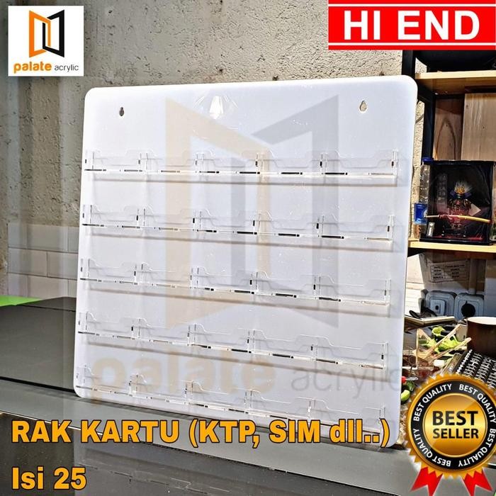 

Rak Kartu Ktp Isi 25 Bahan Acrylic Bening Plastik / Akrilik