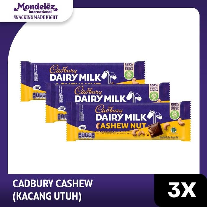 

Dapur Joglo Cadbury Cokelat Rasa Cashew Nut 90Gr - Triple Pack