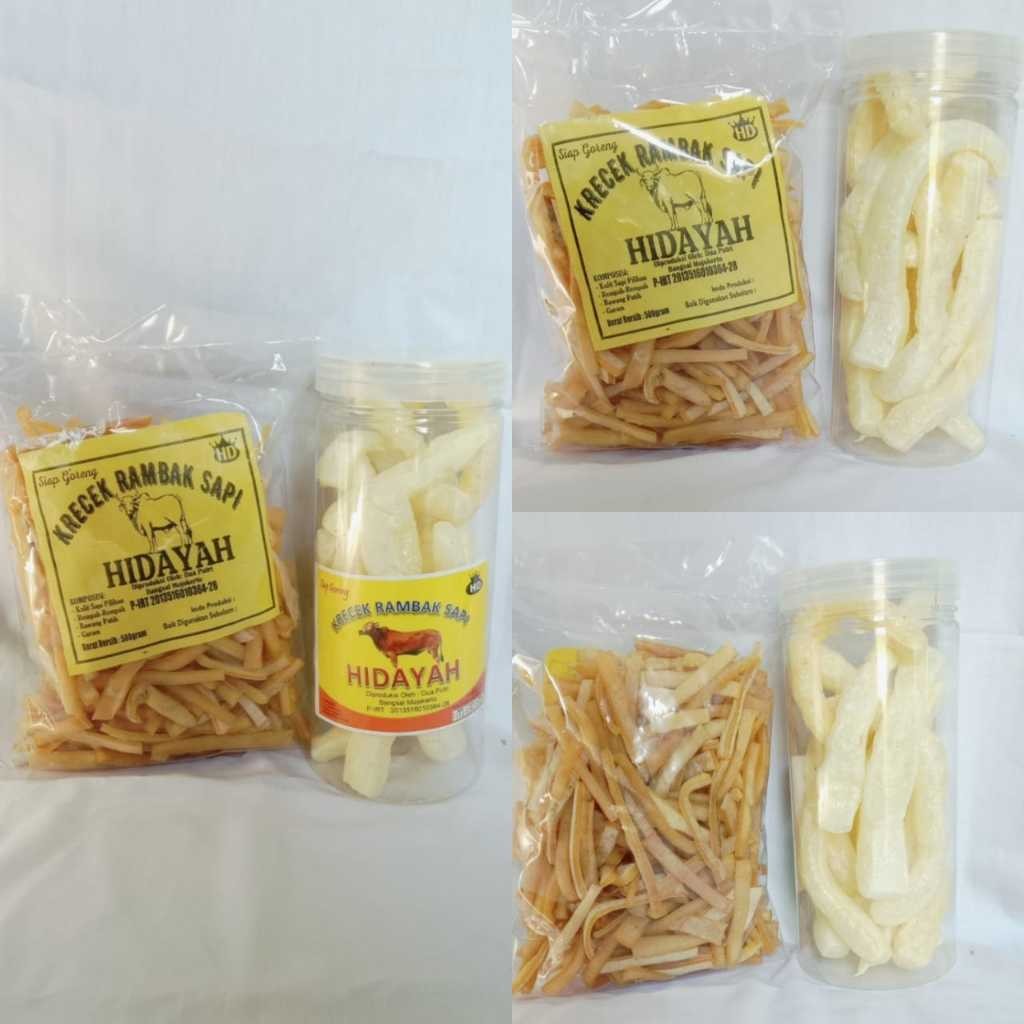 

Dapur Joglo Rambak Sapi Mentah Stik Mie Super 1Kg / Krecek Rambak Sapi Asli / Krupuk Kulit Sapi