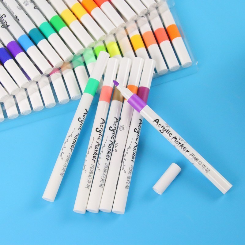 

UM1 12 Warna Marker Acrylic Spidol Akrilik Basis Air Brush Pen Gannise GoK-ST0580