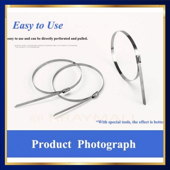 

Kabel Ties Stainless Steel Anti Karat Multifungsi 100 Pcs - If10