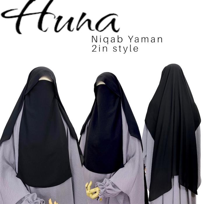 Hijmi- Cadar Yaman Niqob Yaman Cadar Safar Yaman Layer Sifon Muslim Syari Instan Panjang Khimar