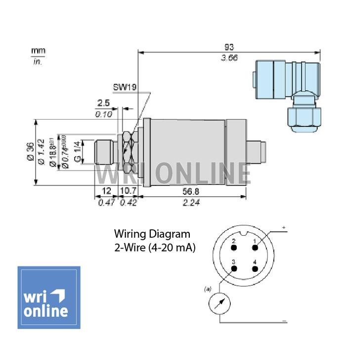 Paling Berkualitas Xmlk010B2D21 Pressure Transmitter 0-10 Bar 4-20Ma Schneider