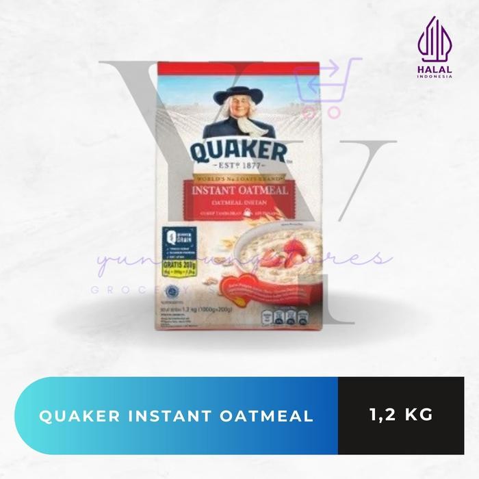 

EatFr3sh- Quaker Oat Instant Oatmeal Merah 1200 gram / 1,2 Kg