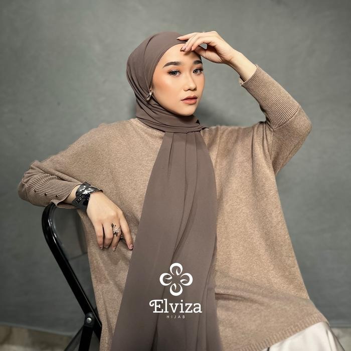 Hijmi- Elviza - Pashmina Inner 2IN1 Ceruty Babydoll/Pashmina Inner 2IN1 ceruti doll syal Jilbab