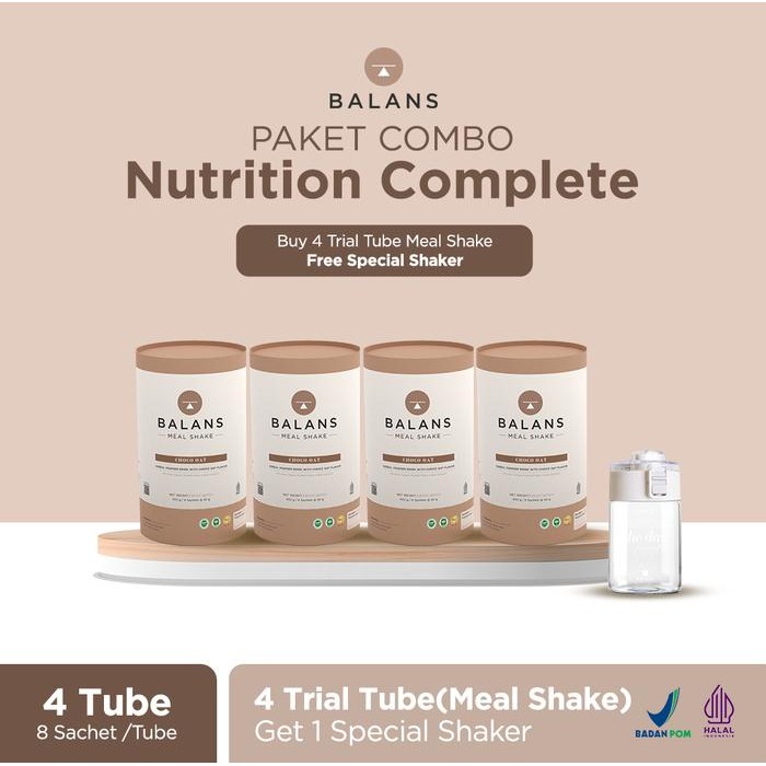 

EatFr3sh- Balans Nutrition Complete 4 Tube Meal Shake Choco Oat Free Shaker