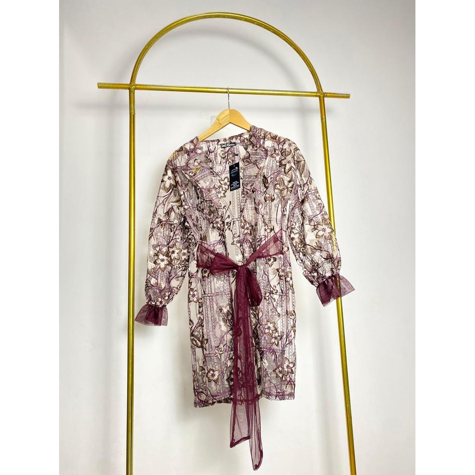 Baraka- [KZY.ID] Blazer Outer Mahalini Wanita Brokat Kondangan Kekinian Bahan Brokat Tille Bordir