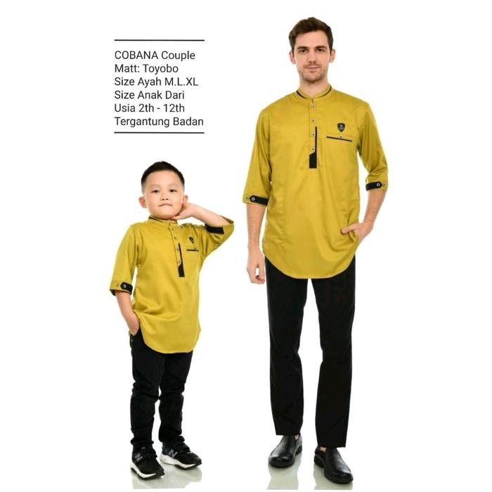 Zuhud- Cobana Store - Koko Kurta Couple Cobana LEMON Toyobo Fodu Original