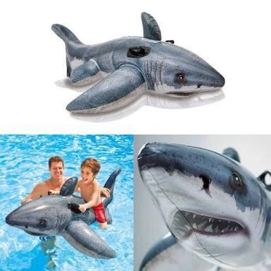 Terbatas Ban Renang Bentuk Ikan Hiu Untuk Anak Main Dikolam Renang,Wahana Air