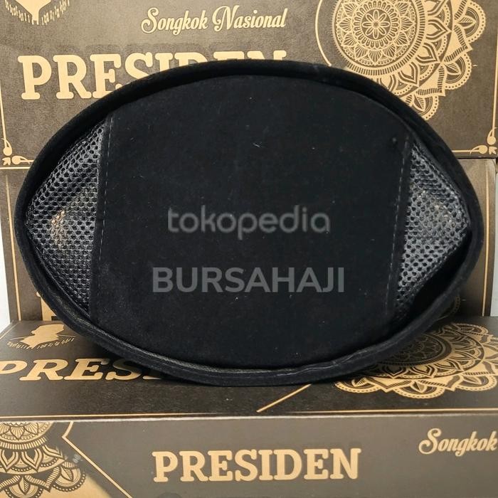 Fatir- SONGKOK PECI KOPIAH PRESIDEN HITAM AC / SONGKOK PECI KOPIAH HITAM