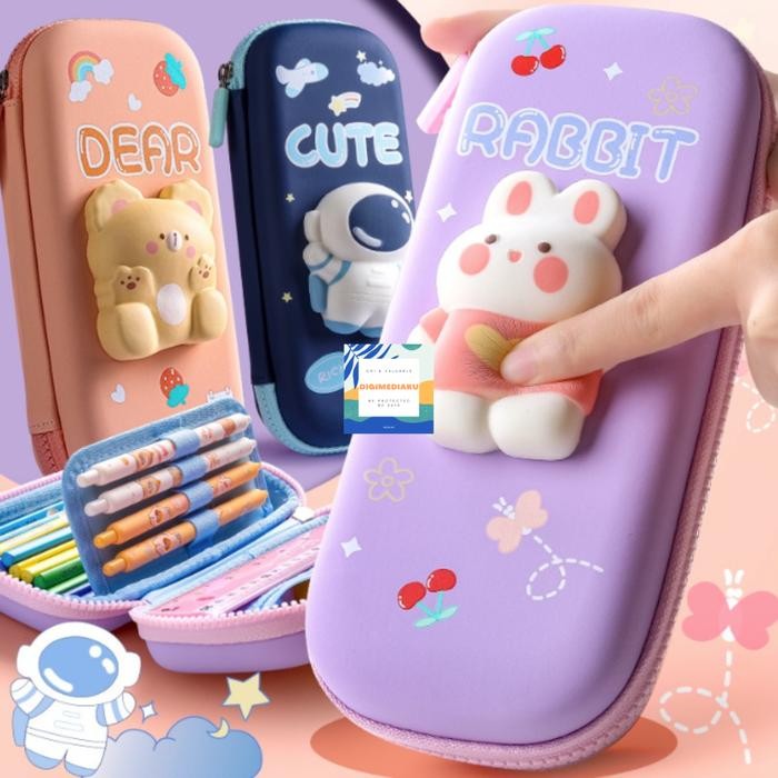 

No.OneBest- Kotak Pensil 3D Squishy Pencil Case 3D Karakter Tempat Pensil 3D Lucu