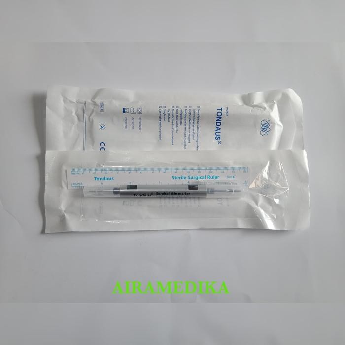 

No.OneBest- Spidol Operasi Skin Marker Steril 2 sisi + Penggaris/Spidol Tattoo