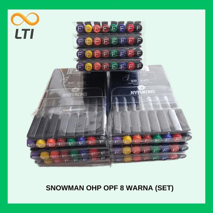 

No.OneBest- Spidol Snowman Permanen OHP / OPF 8 Warna / SET MURAH