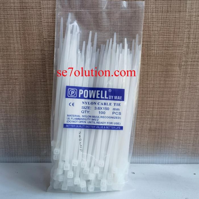 

No.OneBest- Powell Kabel Ties 3.6x150mm Putih (White)