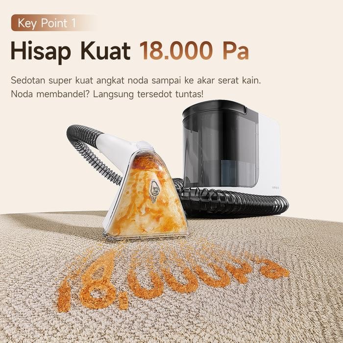 UWANT Y200 18000Pa Suction Wet Vacuum Cleaner Penyedot Debu Multifungsi Karpet Fabric Sofa Dan Kasur