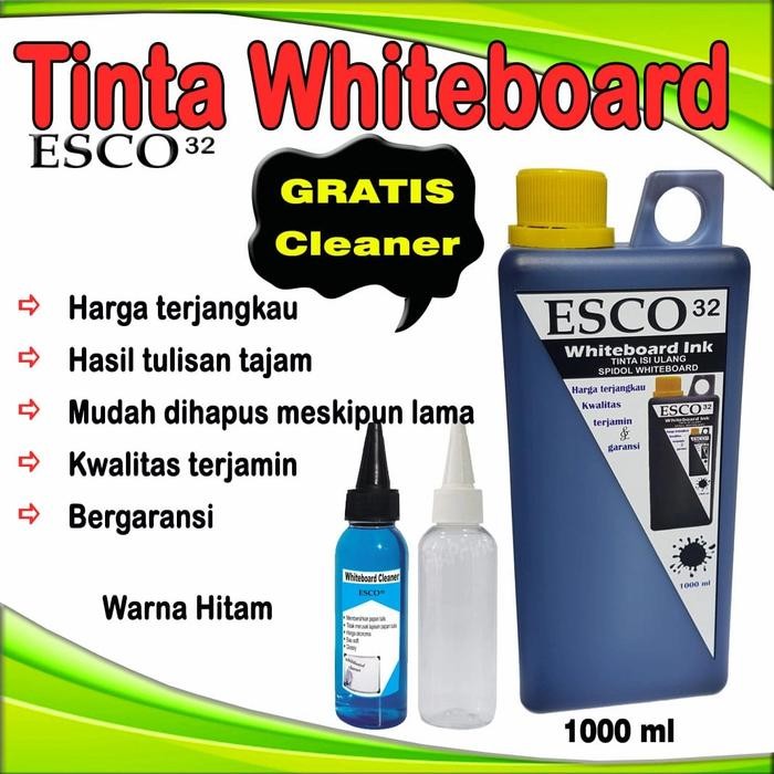 

No.OneBest- Tinta spidol whiteboard papan tulis esco 1 ltr Hitam