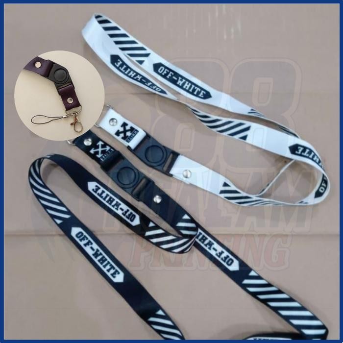 

No.OneBest- Tali Lanyard OFFWHITE / Custom Lanyard Tali ID Card Gantungan Kunci HP
