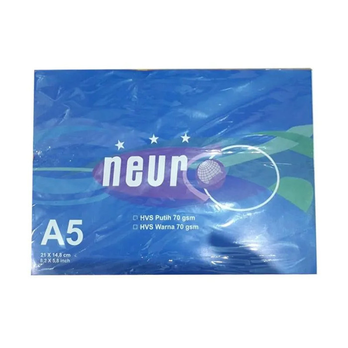 

UM1 Kertas HVS A5 70gr Neuro Putih - 1 Rim isi 400 Lembar