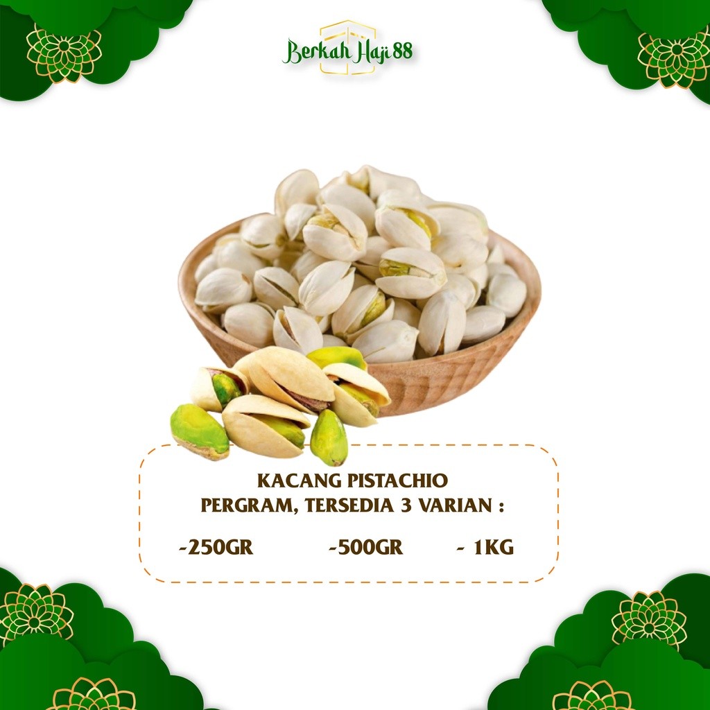 

Cemal Cemil Makyus Kacang Pistachio Snack Sehat Kacang Fustuk Oleh-Oleh Haji Umroh