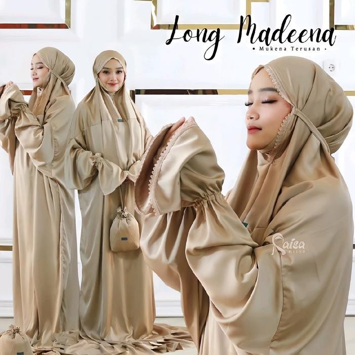 Thameer- Mukena Terusan Long Madeena Silky Premium Original Raisa