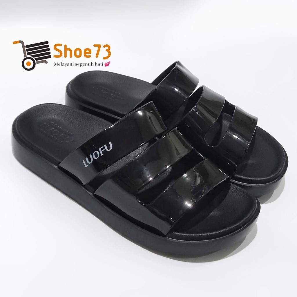 LUOFU E 6222 - E01SW SIZE 36-40 Sandal selop jelly wanita Sendal kokop cewek impor