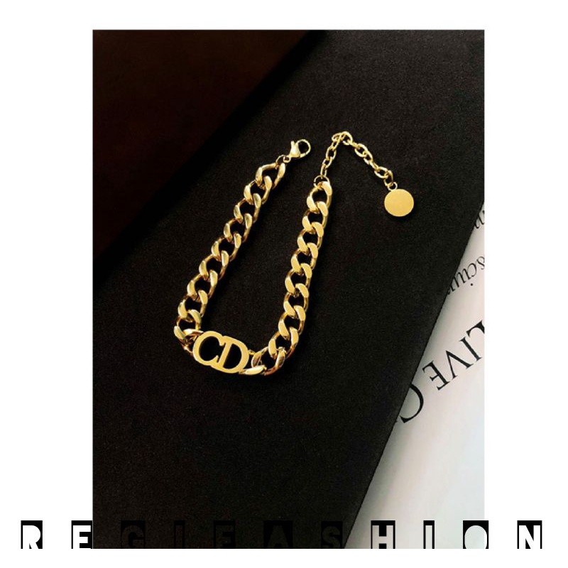 { Bayar Ditempat } Gelang Titanium Wanita Korea Rantai Gelang Wanita Korea Model Terbaru Dw05