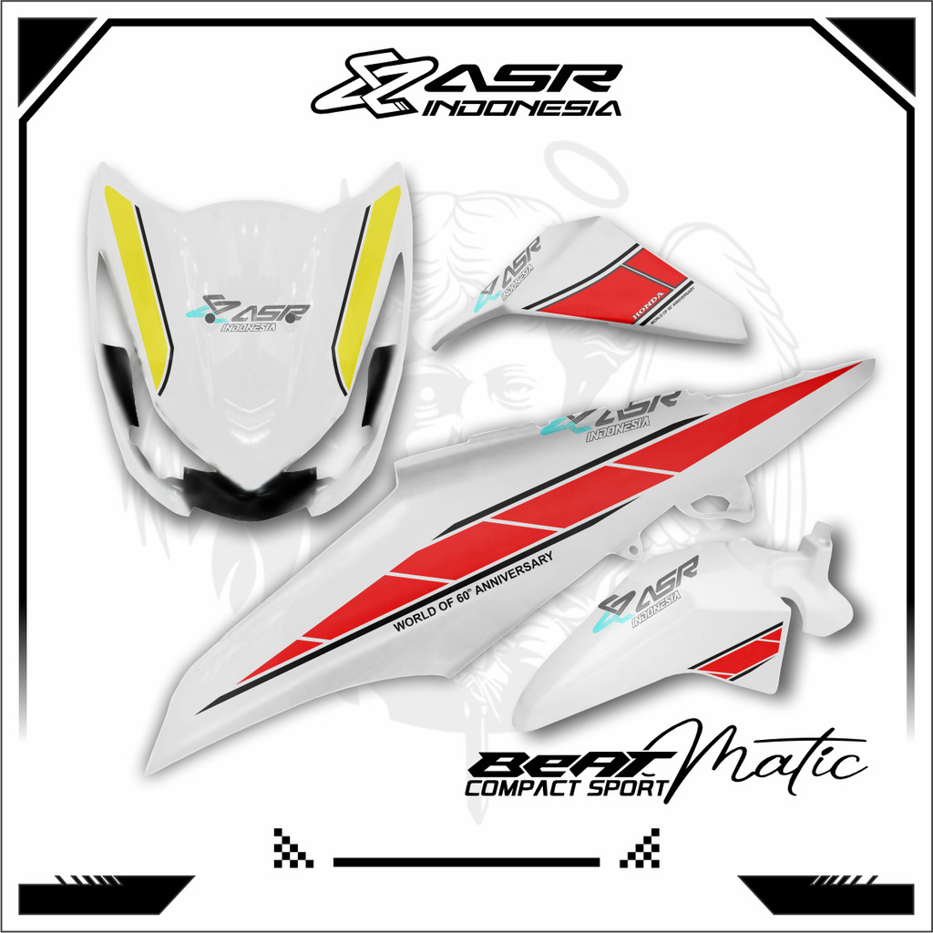 Stiker Transparan BEAT FI LIVERY 60th YAMAHA