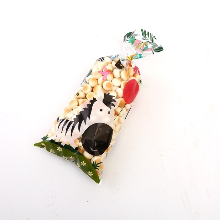 Tukuparty 50 P Plastik Kemasan Bingkisan Snack Ulang Tahun Animal Hewan Safari