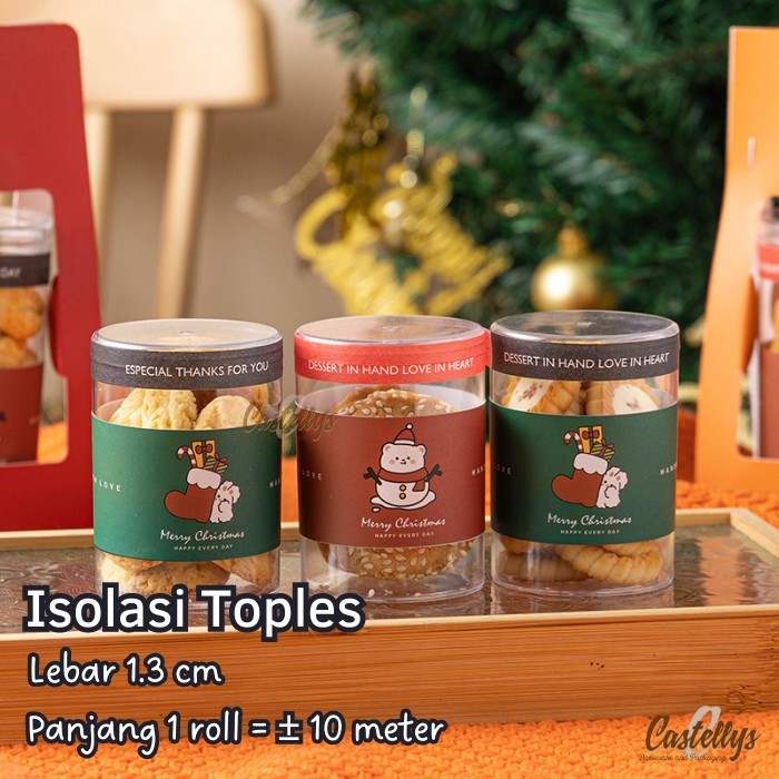 Tukuparty Isolasi Selotip Tape Iss Toples Kue Kering Nastar Hampers Cookies