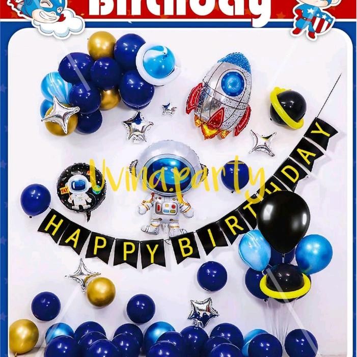 Tukuparty Paket Dekorasi Ulang Tahun Anak Tema Astronot