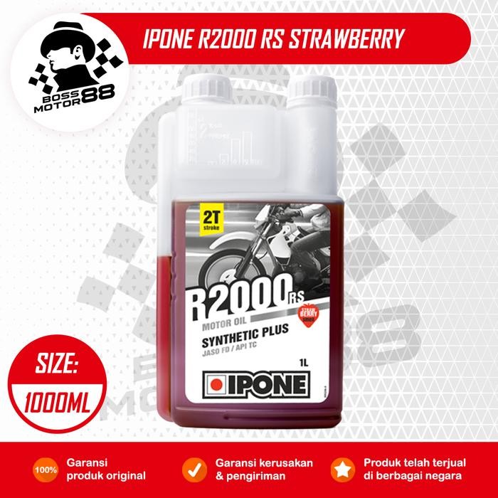 Ipone R2000 RS 1L Oli Samping 2 Tak Wangi Stroberi Original