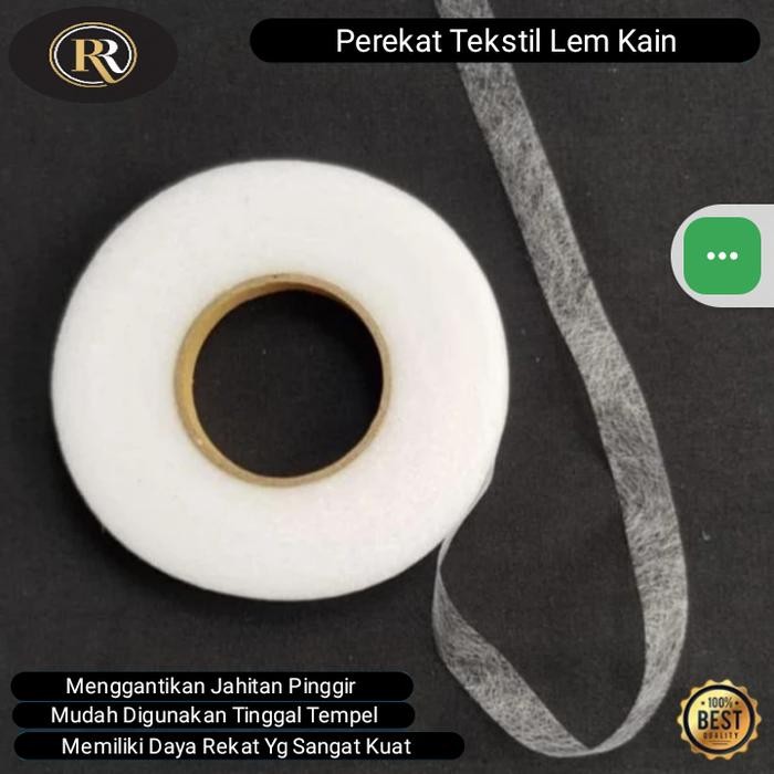 

Perekat Tekstil Lem Kain 2 Sisi Lem Hamming Tape Kain Adhesive Premium High Quality #Gratisongkir