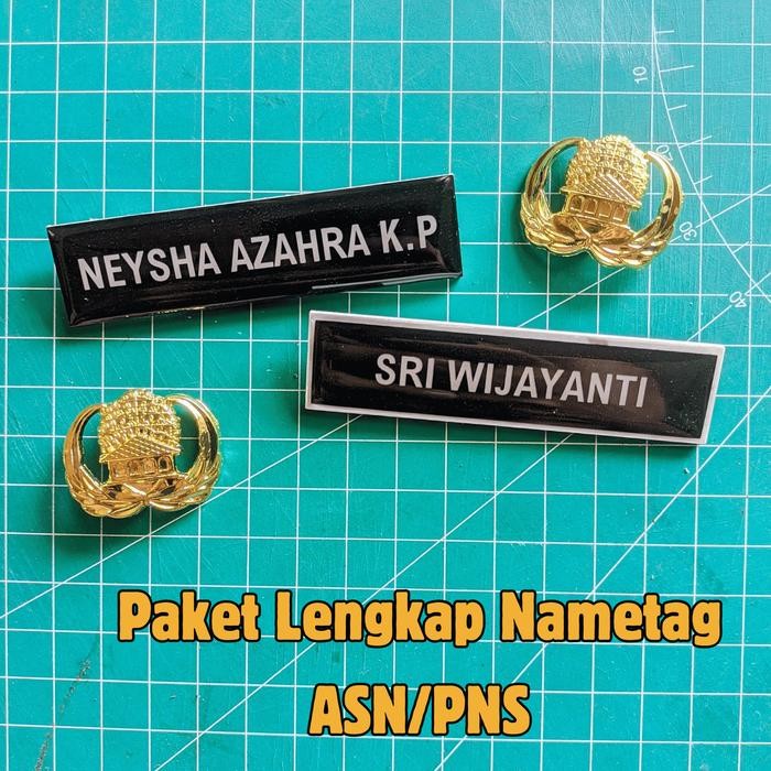 

Paket Lengkap Nametag / Pin Nama Asn Pns / Pin Korpri Fr Digital - Akrilik & Kuningan Name Tag
