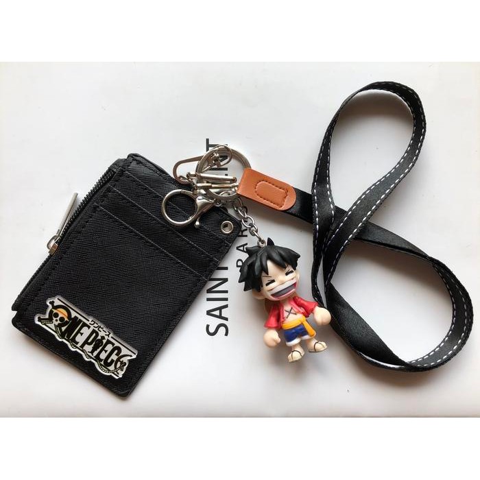

Id Card Holder One Piece/Money Slot/Dompet Kartu 5 Slot/Lanyard/Name T #Gratisongkir