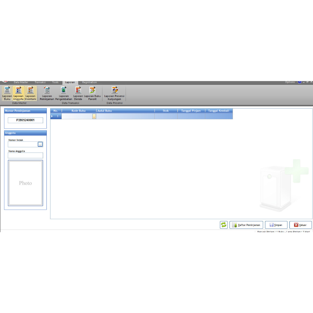 software aplikasi Perpustakaan sekolah